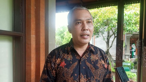 Ketua IHGMA DPD Bali Yoga Iswara di Kantor Dinas Pariwisata Provinsi Bali, Jalan Letjen S. Parman, Denpasar, Bali, Jumat (3/1/2023).