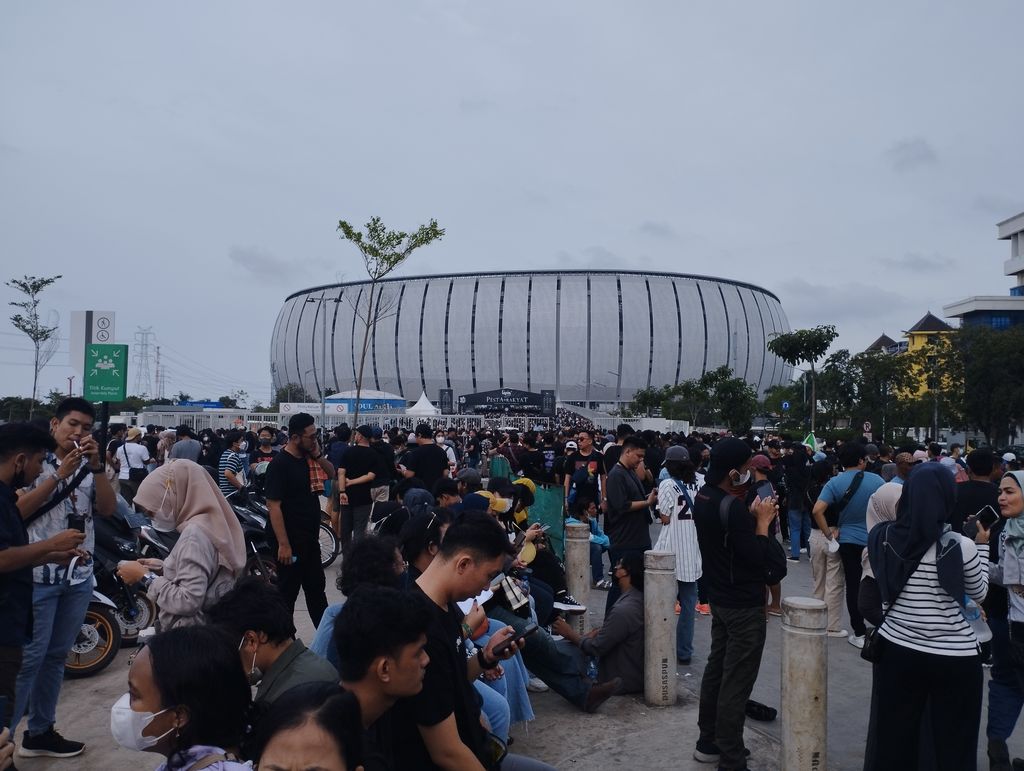 Kondisi JIS jelang konser Dewa 19 malam ini (Brigitta/detikcom)