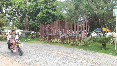 Pantai Segara Kini Makin Asyik Buat Jalan Kaki-Bersepeda