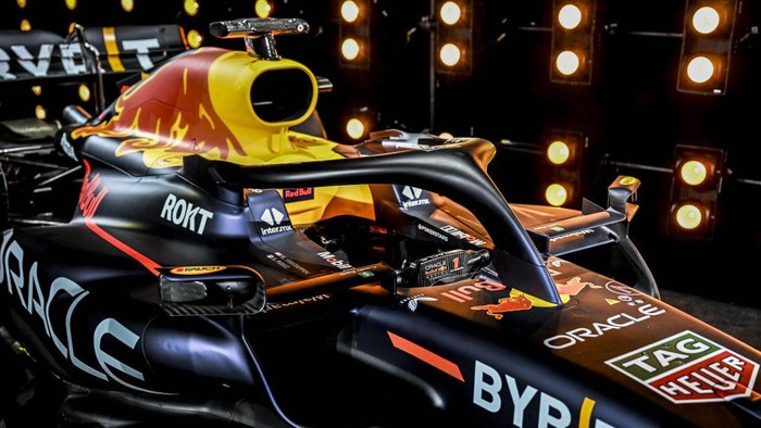NEW YORK, UNITED STATES - FEBRUARY 03: A view of Formula One 2023 car as Red Bull launches it in New York, United States on February 03, 2023. (Photo by Fatih Aktas/Anadolu Agency via Getty Images)