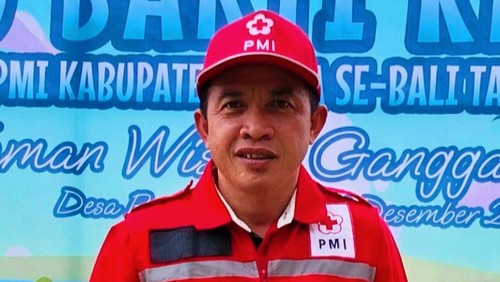 Sekretaris PMI Karangasem I Wayan Suara Arsana saat menghadiri Bakti Relawan PMI se-Bali di Danau Buyan, Buleleng, Bali, beberapa waktu lalu.