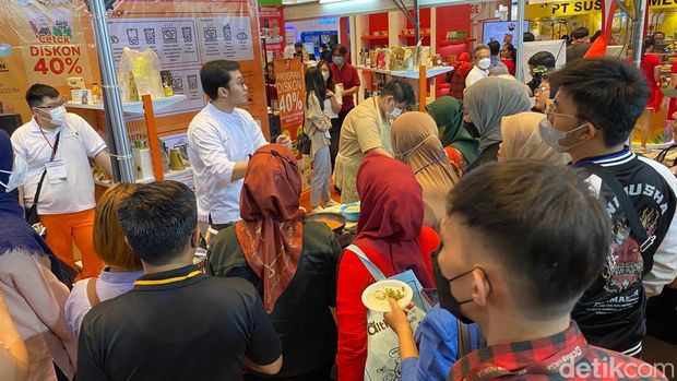 Suasana Bandung International Food & Hotel Expo (BIFHEX) 2023 ini digelar di Sudirman Grand Ball Room, Kota Bandung, Sabtu (4/2/2023).