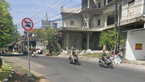 Tangkapan layar foto satelit tanjakan Pura Goa Gong, Kelurahan Jimbaran, Kuta Selatan, Badung, Bali.