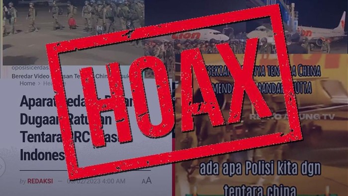Video menunjukkan sejumlah pasukan berseragam yang disebut tentara China di area bandara viral di medsos. Polri memastikan informasi dalam video tersebut hoax. (Instragram @humaskorpsbrimob)