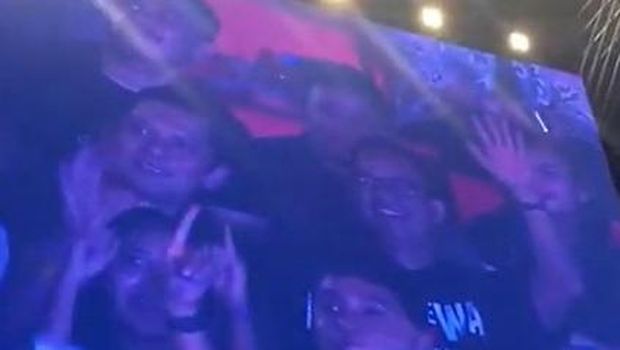 Anies dan AHY di Konser Dewa 19.