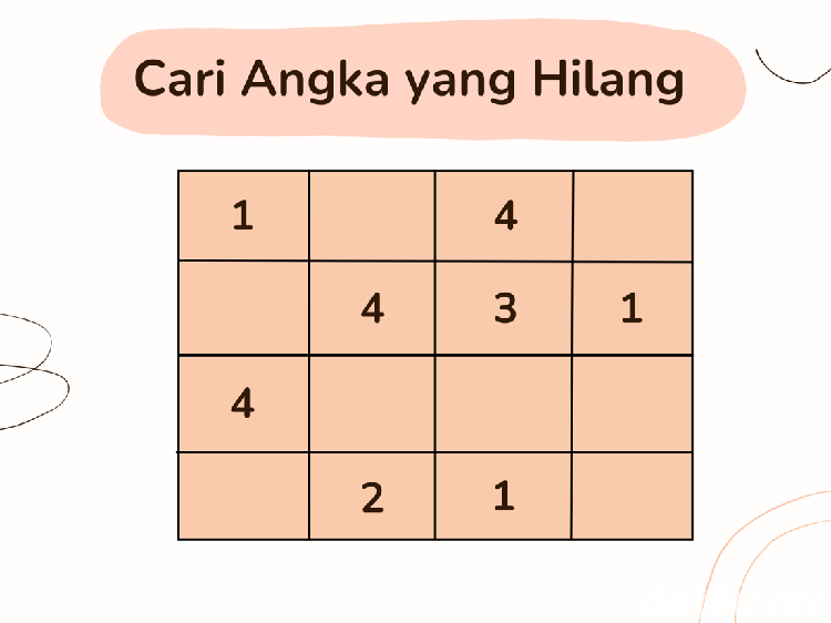 Masih Ingat Permainan Sudoku? Coba Cari Angka yang Hilang Kurang dari 5 Detik