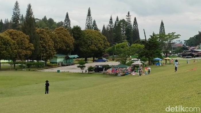 Hamparan bukit luas dan asri di Bukit Kubu Berastagi. (Nur Akmal/detikSumut)