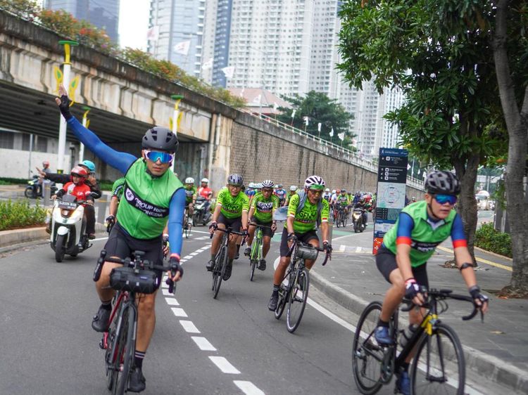 Jakarta Group Ride ke-2 GFNY Bali Jelajahi Jalur Emas Ibukota