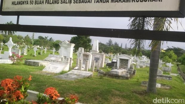 Kerkhof Peucut, makam ribuan prajurit Belanda di Aceh. (Agus Setyadi/detikSumut)