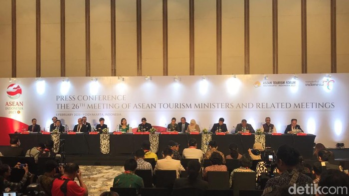 Rangkaian Closing Ceremony ATF 2023 di Yogyakarta Marriot Hotel, Minggu (5/2/2023).