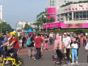 Warga Ramai Kunjungi CFD di Bundaran HI Pagi Ini, Begini Suasananya