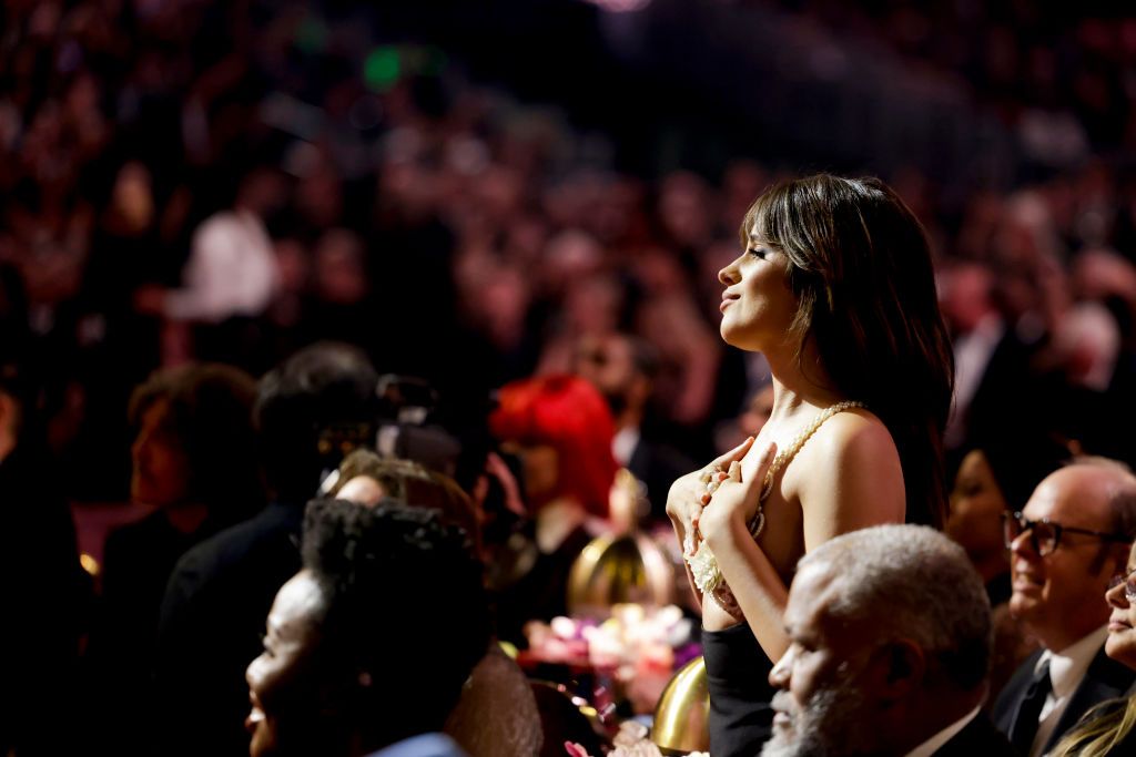 LOS ANGELES - FEBRUARY 5: Camilla Cabello at THE 65TH ANNUAL GRAMMY AWARDS, broadcasting live Sunday, February 5, 2023 (8:00-11:30 PM, LIVE ET/5:00-8:30 PM, LIVE PT) on the CBS Television Network, and available to stream live and on demand on Paramount+*. (Photo by Francis Specker/CBS via Getty Images)