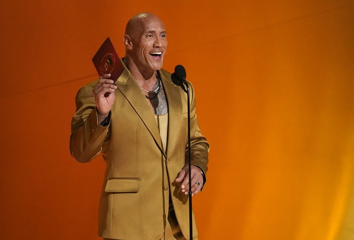 Dwayne Johnson Dwayne Johnson presents the award for best pop solo performance at the 65th annual Grammy Awards on Sunday, Feb. 5, 2023, in Los Angeles. (AP Photo/Chris Pizzello)