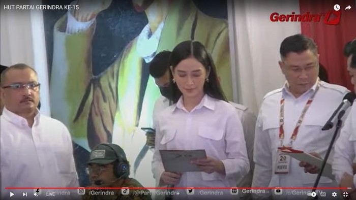 Ferdinand Hutahaean di Acara HUT Gerindra ke-15