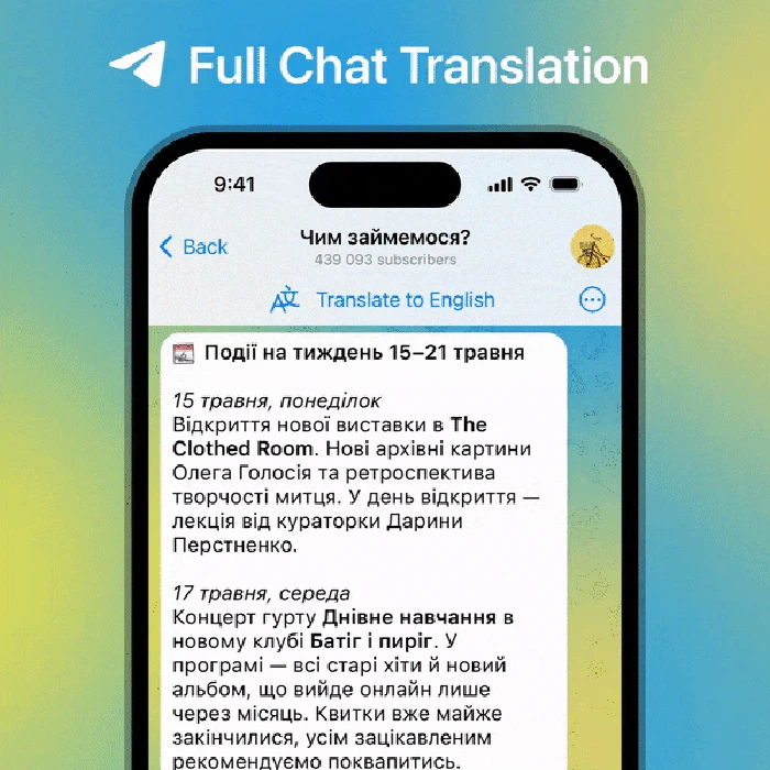 Fitur Translate baru di Telegram