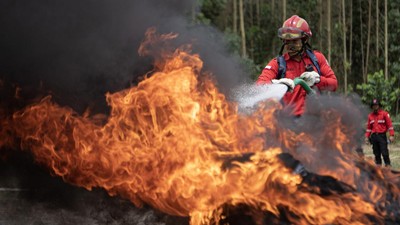 Hadapi Ancaman Karhutla, Petugas RPK Gelar Simulasi Pemadaman Api