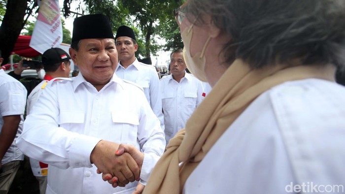 Prabowo menghadiri HUT ke-15 tahun Partai Gerindra di Jakarta, Senin (6/2/2023). Teriakan Prabowo presiden menggema dalam acara tersebut.