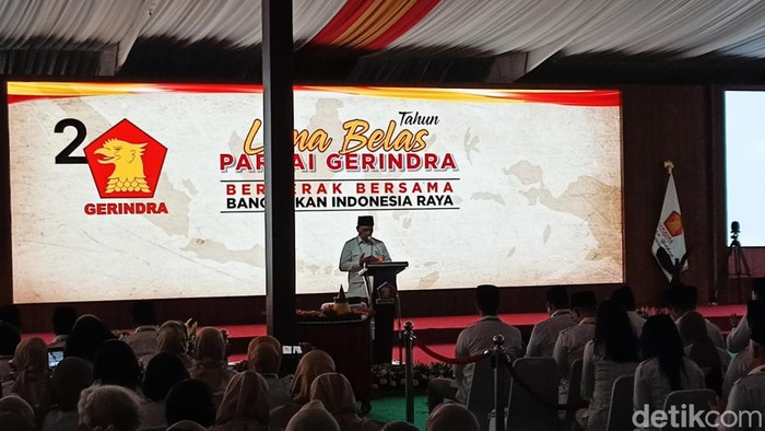 HUT ke-15 Gerindra. (Adrial Akbar/detikcom).