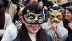 Potret Meriahnya Parade Topeng di Venice Carnaval