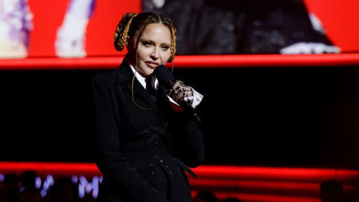 Madonna at the 65th Annual GRAMMY Awards held at Crypto.com Arena on February 5, 2023 in Los Angeles, California. (Photo by Christopher Polk/Variety via Getty Images)