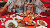 Nah, kalau yang satu ini adalah momen tahun baru Imlek. Ia menikmati berbagai hidangan bersama keluarganya. Foto: Instagram @patriciagouw