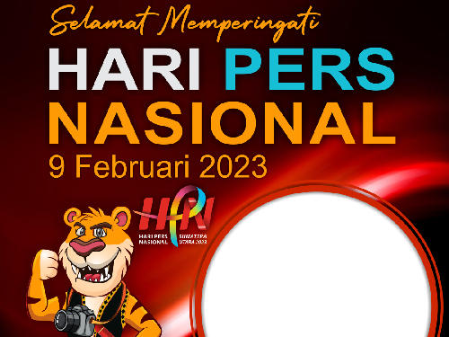 Peringatan Hari Pers Nasional (HPN) 2023 digelar pada 9 Februari 2023 dengan tema Pers Merdeka, demokrasi Bermartabat. Yuk rayakan dengan membuat Twibbon!
