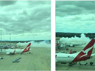 Lagi Boarding, eh Pesawat Qantas Diselimuti Asap