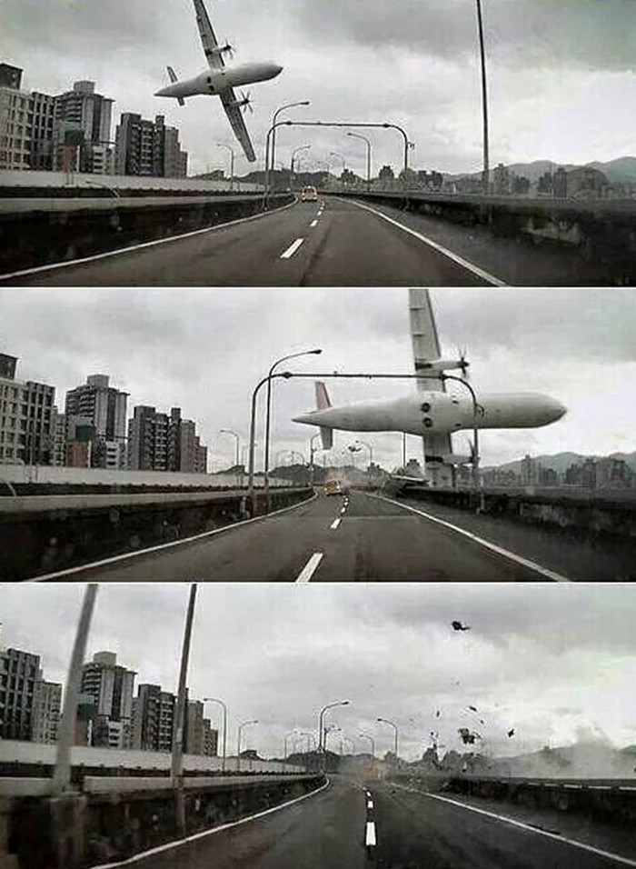 Pesawat TransAsia kecelakaan di Taiwan