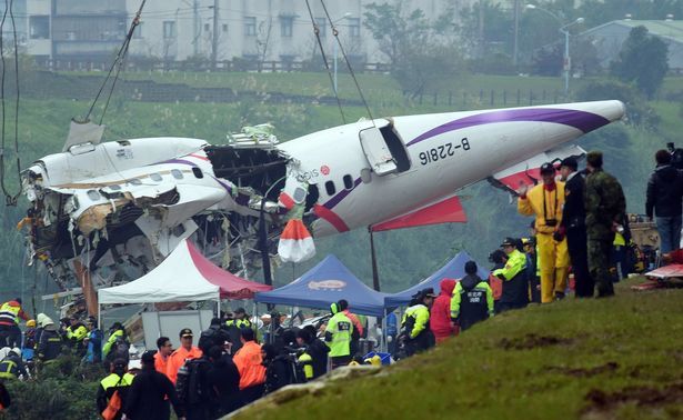Pesawat TransAsia kecelakaan di Taiwan