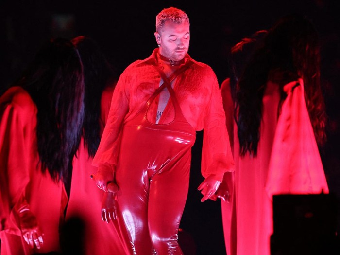 Sam Smith performs during the 65th Annual Grammy Awards in Los Angeles, California, U.S., February 5, 2023. REUTERS/Mario Anzuoni