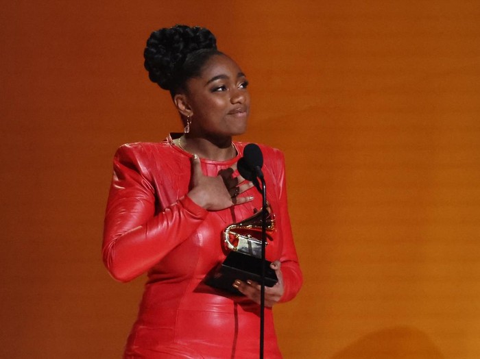 Samara Joy accepts the award for Best New Artist during the 65th Annual Grammy Awards in Los Angeles, California, U.S., February 5, 2023. REUTERS/Mario Anzuoni