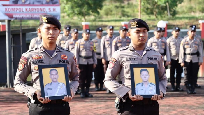 Terlibat kasus penipuan dan dan tidak melaksanakan dinas dua personel Polres Lingga di PTDH. (Dok Polres Lingga)