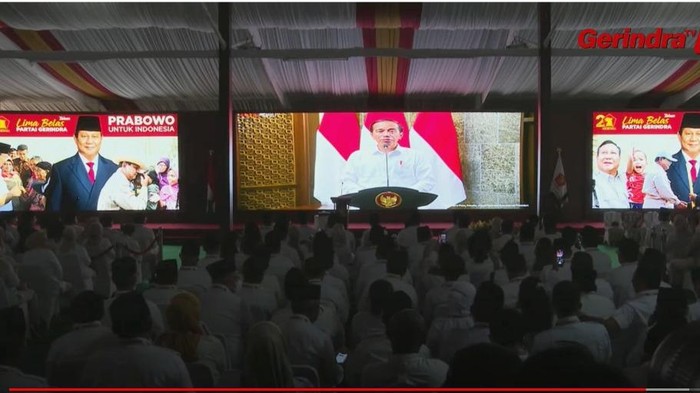 Video Jokowi di HUT ke-15 Partai Gerindra