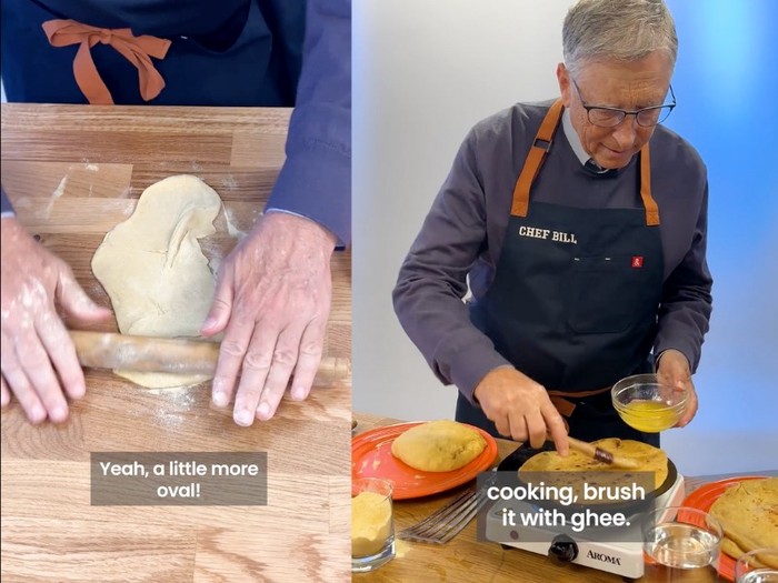 Viral Video Bill Gates Bikin Roti India, Ini Komentar Netizen