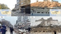 Before-After Gedung, Masjid hingga Istana Rusak Dihantam Gempa Turki
