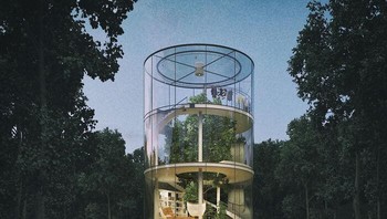 Rumah  transparan. Foto: Reddit via Boredpanda