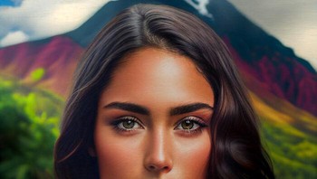 Gambaran wanita dari El Savador. Foto: twitter/CryptoTea_