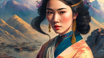 Gambaran wanita dari  China. Foto: twitter/CryptoTea_