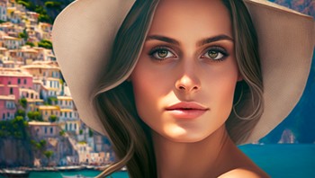 Gambaran wanita dari Italia. Foto: twitter/CryptoTea_