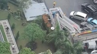 Seorang warga, Syaiful Ramadhan, mengatakan genangan sempat terjadi sekitar pukul 15.00 WIB. Genangan itu muncul setelah terjadi hujan lebat. (dok Pribadi/Syaiful R)