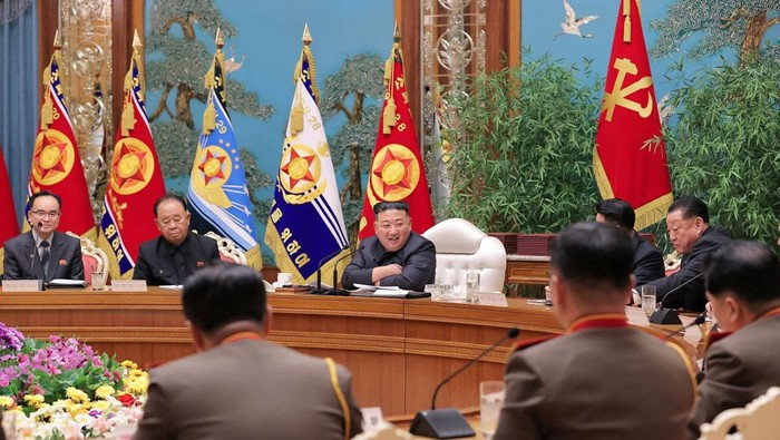 North Korean leader Kim Jong Un presides over a military meeting in Pyongyang, North Korea February 6, 2023 in this photo released by North Koreas Korean Central News Agency (KCNA) KCNA via REUTERS