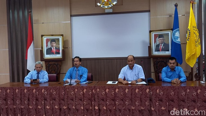 Konferensi pers Dies Natalis ke-47 UNS di Gedung dr. Prakoso UNS, Solo, Selasa (7/2/2023).