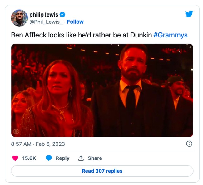 Ben Affleck sepertinya lebih ingin pergi ke Dunkin, tulis seorang netizen merujuk pada waralaba donat favorit pemeran Batman tersebut. (Foto: Twitter)