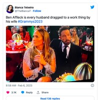 Ben Affleck adalah semua suami yang merasa terpaksa menghadiri acara kantor istrinya, seloroh lainnya. (Foto: Twitter)