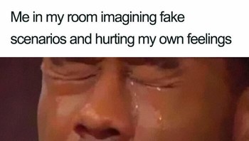 Ketika kecemasan menyerang dan membuat kamu membuat skenario dalam otak. Scary. Foto: Facebook/Mental Illness and Memes