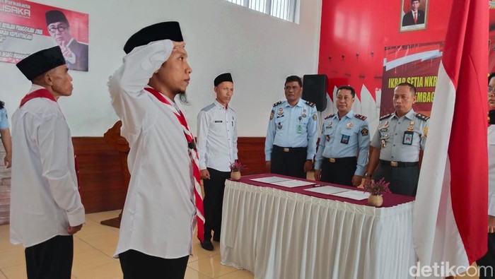 Napiter di Lapas Purwakarta saat berikrar terhadap NKRI