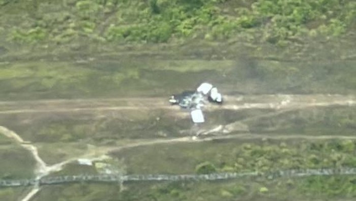 Penampakan pesawat Susi Air yang Dibakar KKB di Nduga, Papua Tengah.