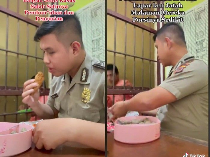 Polisi berbagi makanan ke tahanan