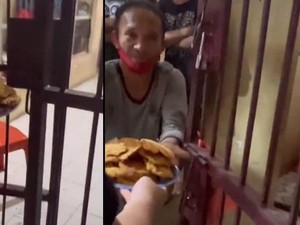 5 Aksi Polisi Berbagi Makanan kepada Tahanan Ini Tuai Pujian