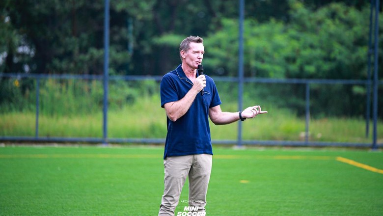 Presiden dan CEO Archipelago International John Flood Presiden dan CEO Archipelago International John Flood ditemui di Archipelago Mini Soccer di Ayo Arena, Sentul, Senin (6/2/2023).